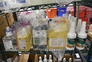ALL ONE MONEY! Tier Lot of Various Cleaner Including Diversey Prominence Heavy Duty Floor Cleaner, Coastwide Washroom Cleaner, Fresh and Clean Acid Cleaner.