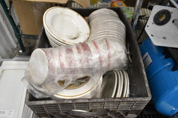 ALL ONE MONEY! Lto of 3 Bins of Various Items Including White Ceramic Dishes - Image 3 of 4