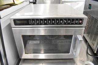 Amana HDC12A2 Metal Commercial Countertop Microwave Oven. 120 Volts, 1 Phase.