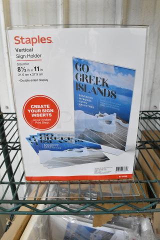 Staples Vertical Sign Holder