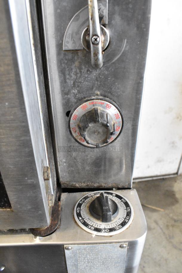 2 Blodgett Stainless Steel Commercial Natural Gas Powered Full Size Convection Oven w/ View Through Doors, Metal Oven Racks and Thermostatic Controls. 2 Times Your Bid! - Image 8 of 18
