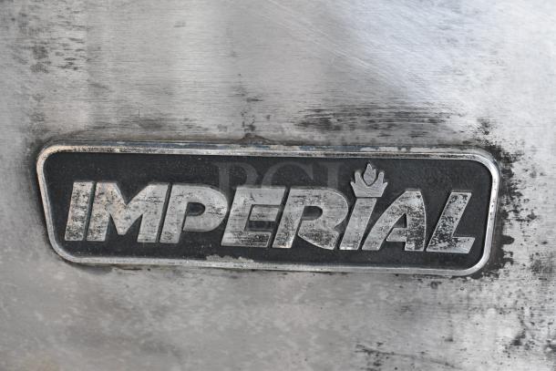 Imperial Stainless Steel Commercial Natural Gas Powered Full Size Convection Oven w/ View Through Door, Solid Door, Metal Oven Racks and Thermostatic Controls on Metal Legs. - Image 4 of 9