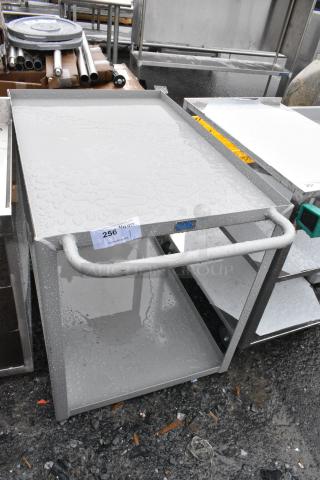 BRAND NEW SCRATCH AND DENT! Lavex Gray Metal 2 Tier Cart.