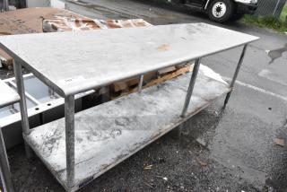 Stainless Steel Table w/ Metal Under Shelf.