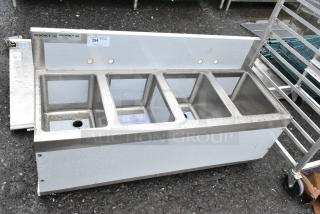 BRAND NEW SCRATCH AND DENT! Regency 600B41948S Stainless Steel 4 Bay Sink.