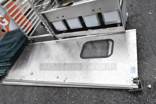 2 Stainless Steel Swinging Kitchen Doors. 2 Times Your Bid!