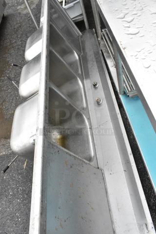 Eagle Stainless Steel 3 Bay Sink w/ Dual Drain Boards. No Legs.