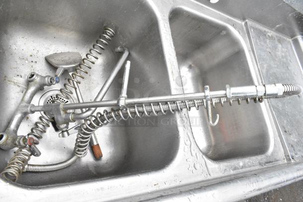 Eagle Stainless Steel 3 Bay Sink w/ Dual Drain Boards. - Image 6 of 10