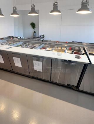 Excellent Condition Refrigerated Prep Table – Continental SW72N30M – 3-Door – 115V – Fully Tested & Working! – Code BPT 16