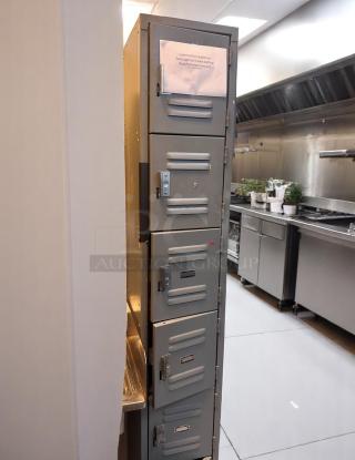 Excellent Condition Employee Locker Cabinet – 6-Tier – Steel – Code BPT 81