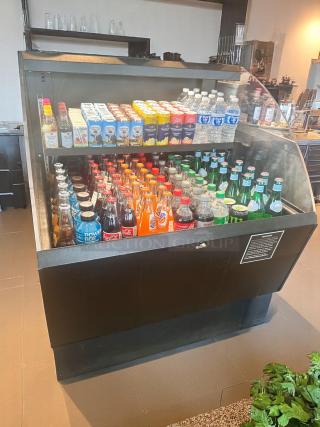 Excellent Condition Open-Air Refrigerated Beverage Cooler – Black Finish – 36" – Fully Tested & Working! – Code BPT 21