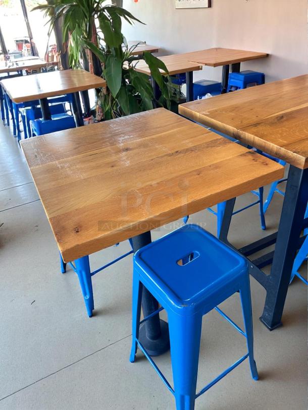 COMMUNAL HIGH-TOP WOOD TABLE – Excellent Condition – 72"x27"x42" – Solid Build – Code BPT 1 - Image 4 of 5