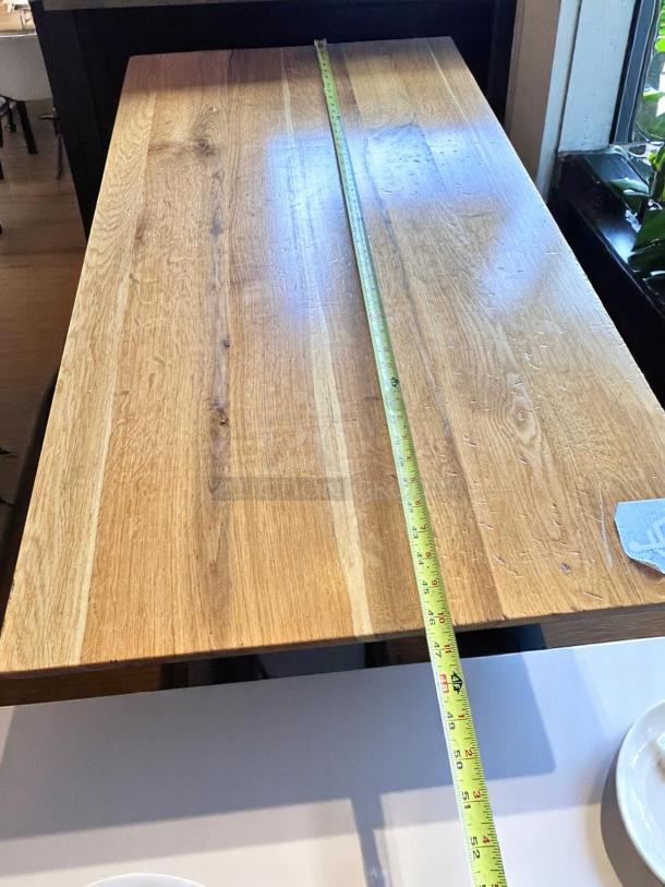 Lot of 5 – Excellent Condition Solid Wood Booth Tables – 48"x30" – Clean & Sturdy – Code BPT 18 - Image 2 of 4