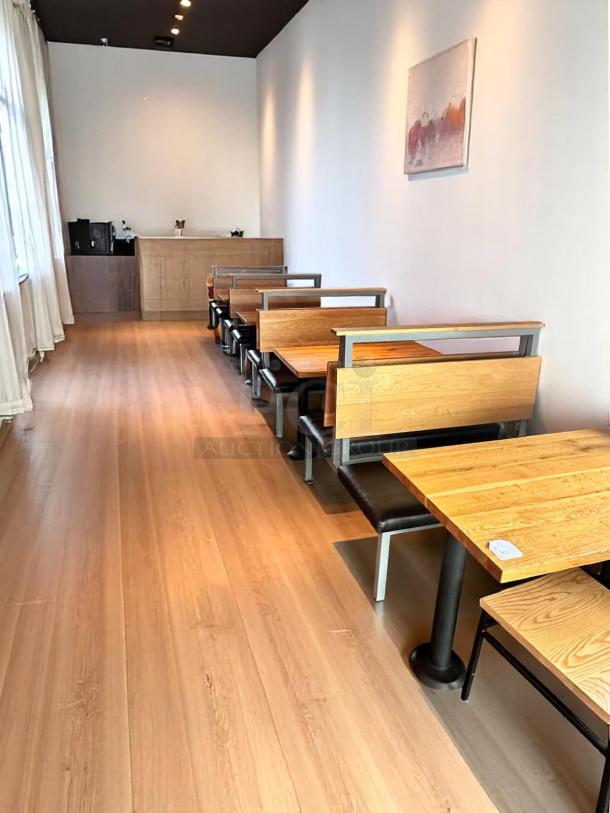 Lot of 5 – Excellent Condition Solid Wood Booth Tables – 48"x30" – Clean & Sturdy – Code BPT 18 - Image 3 of 4
