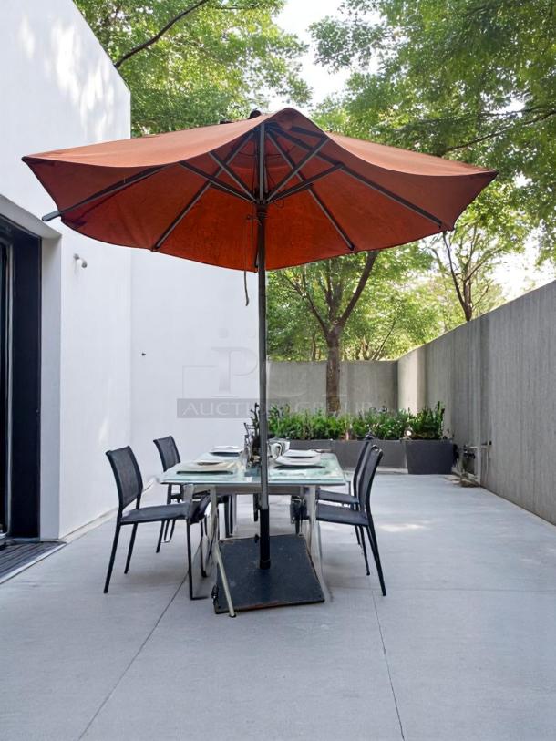 OUTDOOR PATIO UMBRELLAS – Lot of 5 – Excellent Condition – Heavy Duty Canvas – Code BPT 18 - Image 1 of 7