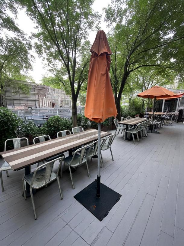 OUTDOOR PATIO UMBRELLAS – Lot of 5 – Excellent Condition – Heavy Duty Canvas – Code BPT 18 - Image 2 of 7