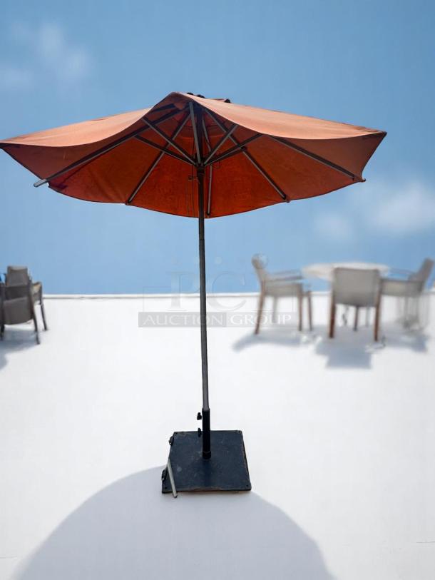 OUTDOOR PATIO UMBRELLAS – Lot of 5 – Excellent Condition – Heavy Duty Canvas – Code BPT 18 - Image 3 of 7