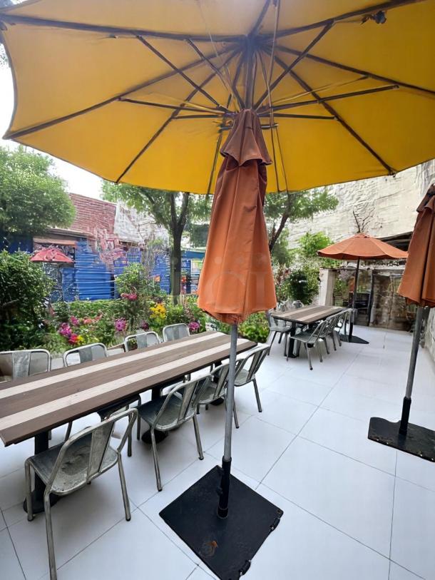 OUTDOOR PATIO UMBRELLAS – Lot of 5 – Excellent Condition – Heavy Duty Canvas – Code BPT 18 - Image 5 of 7