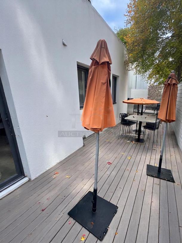 OUTDOOR PATIO UMBRELLAS – Lot of 5 – Excellent Condition – Heavy Duty Canvas – Code BPT 18 - Image 7 of 7