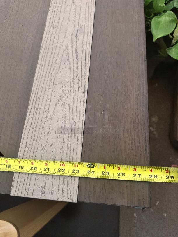 OUTDOOR DINING TABLES – Heavy-Duty Composite Top – Approx. 96" x 30" – Excellent Condition – Code BPT 18 – Lot of 3 - Image 6 of 6