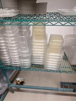 LOT OF ~80 FOOD PANS – Mixed Plastic & Aluminum – Excellent Condition – Code BPT 18