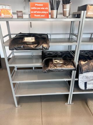 Excellent Condition - Pickup Station Shelving Units – Heavy-Duty Steel – Lot of 2