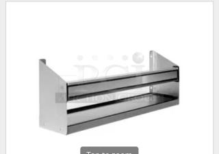 Excellent Condition Stainless Steel Wall-Mounted Cup Organizer – Dual Shelf Buyer Must Remove!