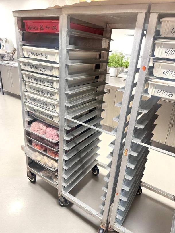 Excellent Condition Aluminum Pan Rack – 20 Pan Capacity – Heavy-Duty Casters - Image 2 of 3