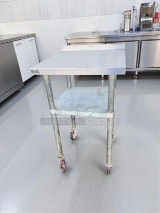 Excellent Condition Stainless Steel Work Table with Undershelf & Casters –  36"W x 30"D x 42"H – Fully Tested & Ready!
