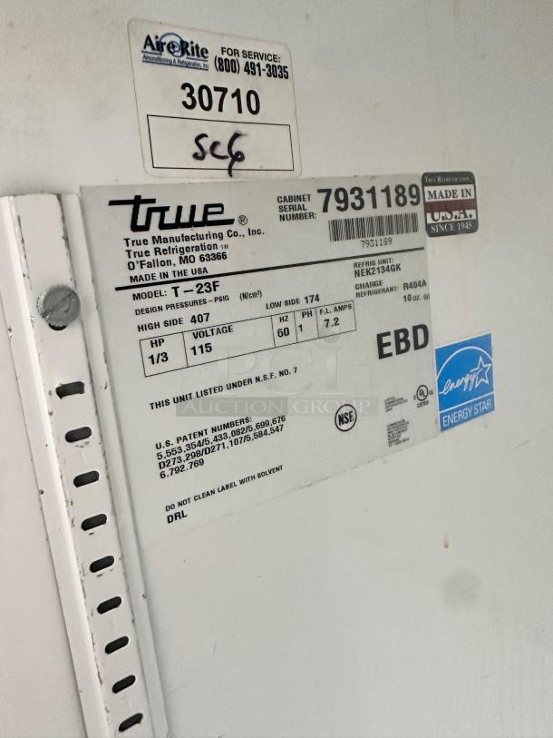 Awesome Condition Reach-In Freezer – True T-23F – Single Door – 115V – Fully Tested & Working! - Image 5 of 5