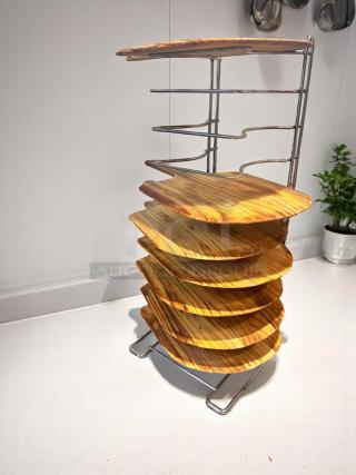 Excellent Condition Pizza Peel Rack Set – Includes 10 Wooden Peels – Fully Tested & Ready for Service!