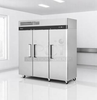 Excellent Condition Triple Door Commercial Refrigerator – Turbo Air M3R72-3 – 78" – 115V – Fully Tested & Working!