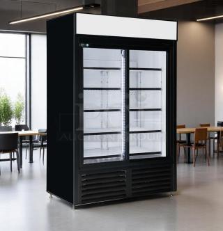 Excellent Condition Two-Door Glass Merchandiser – QBD CD45-HC – 54″ – 115V – Fully Tested & Working!