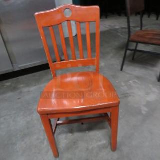 Wooden Schoolhouse Chair. 4XBID