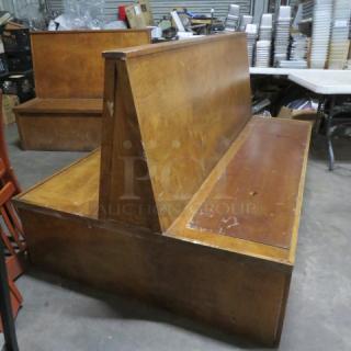 One Solid Wood Double Sided Booth. 74X50X43