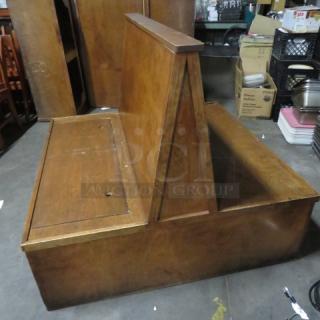 One Solid Wood Double Sided Booth. 50X50X43