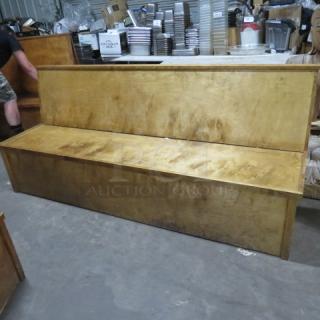 One Solid Wood Single Sided Booth. 74X26X43