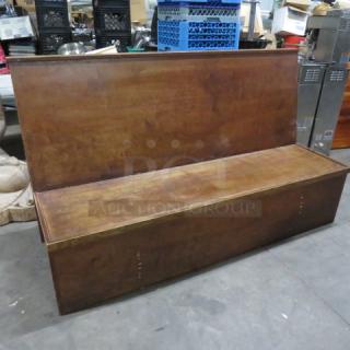One Solid Wood Single Sided Booth. 86X26X43