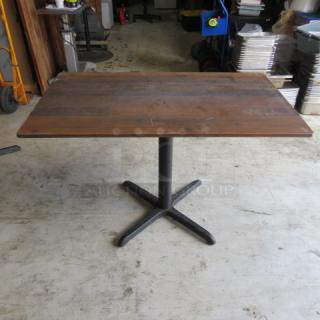 One Patio Table On A Pedestal Base.  47X27X30