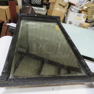 One Wooden Framed Beveled Edge Mirror.28.5X49.5