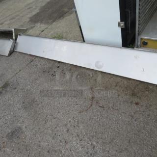 One Stainless Steel Wall Mount Shelf. 96X12X12