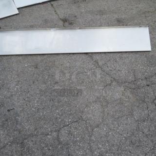 One Stainless Steel Wall Mount Shelf. 72X12X9