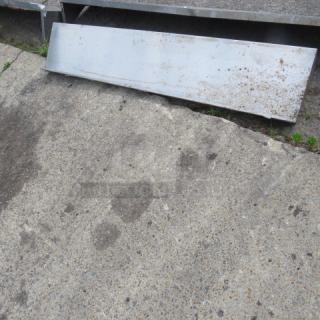 One Stainless Steel Wall Mount Shelf. 72X12X9