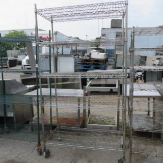 One Metro Shelf With 5 Shelves On Casters. 48X24X89