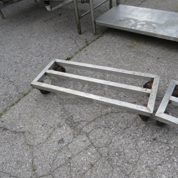 One Stainless Steel Dunnage Rack On Casters. 35.5X14X6 - Image 1 of 1