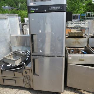 One WORKING Turbo Air Refrigerator/Freezer Dutch Door With 2 Racks, On Casters. 115 Volt. Model# M3RF-19-2-N. 25X32X77. $5372.80 - Item #1188286