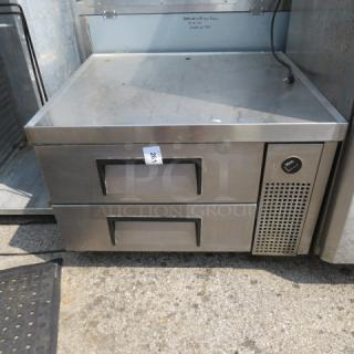 One WORKING  True 2 Door Refrigerated  Chef Base On Casters. Model# TRCB-36. 115 Volt. 36X22X26. $5184.24