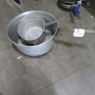 Assorted Size Aluminum Sauce Pan. 2XBID