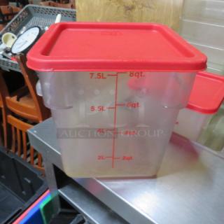 8 Quart Food Storage Container With Lid. 2XBID