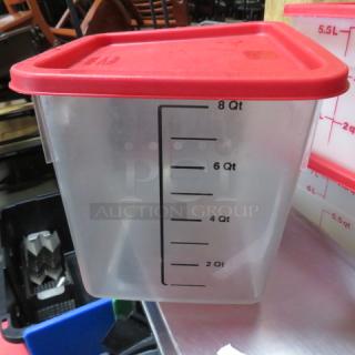 8 Quart Food Storage Container With Lid. 2XBID
